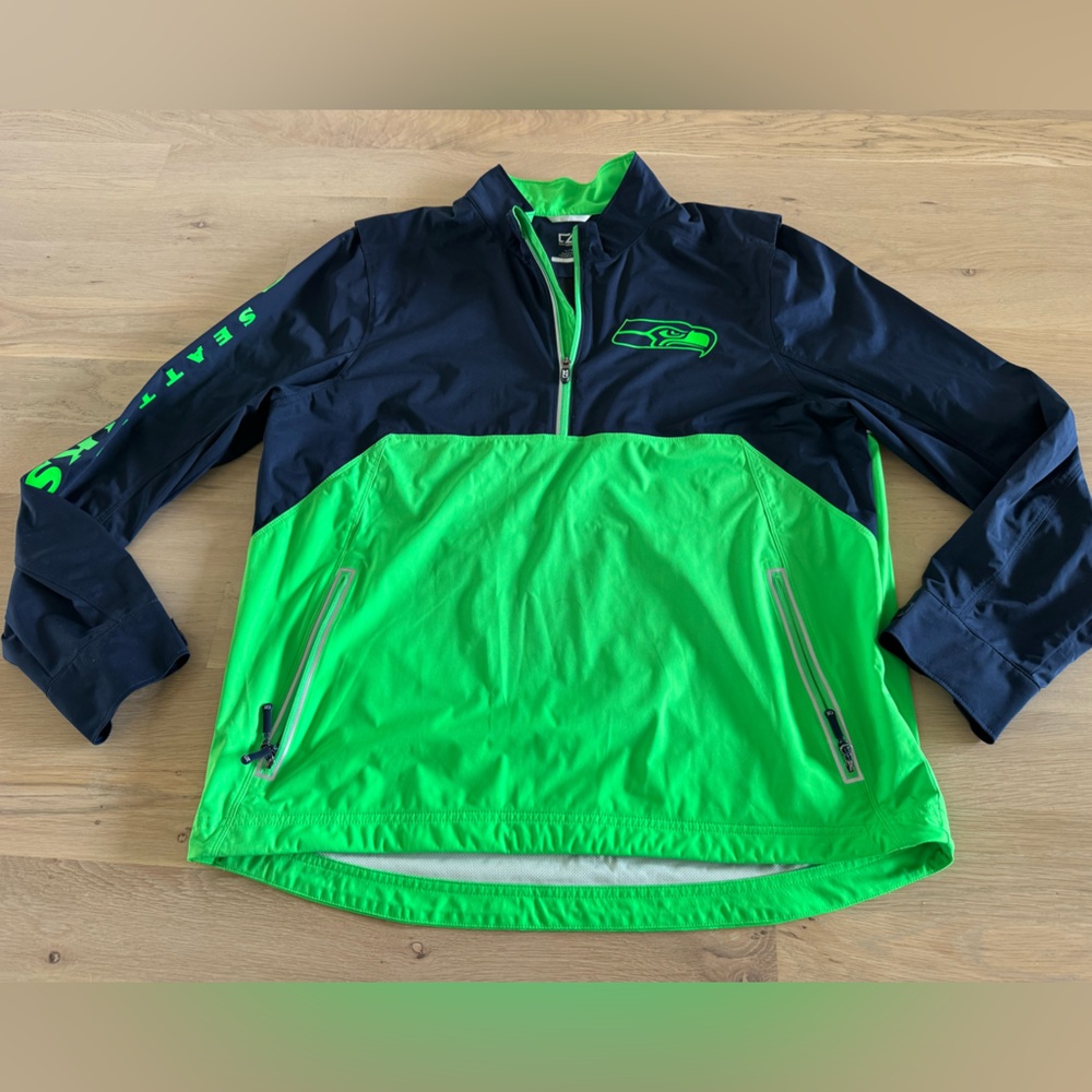 Cutter & Buck NFL Seattle Seahawks men’s half zip windbreaker size large